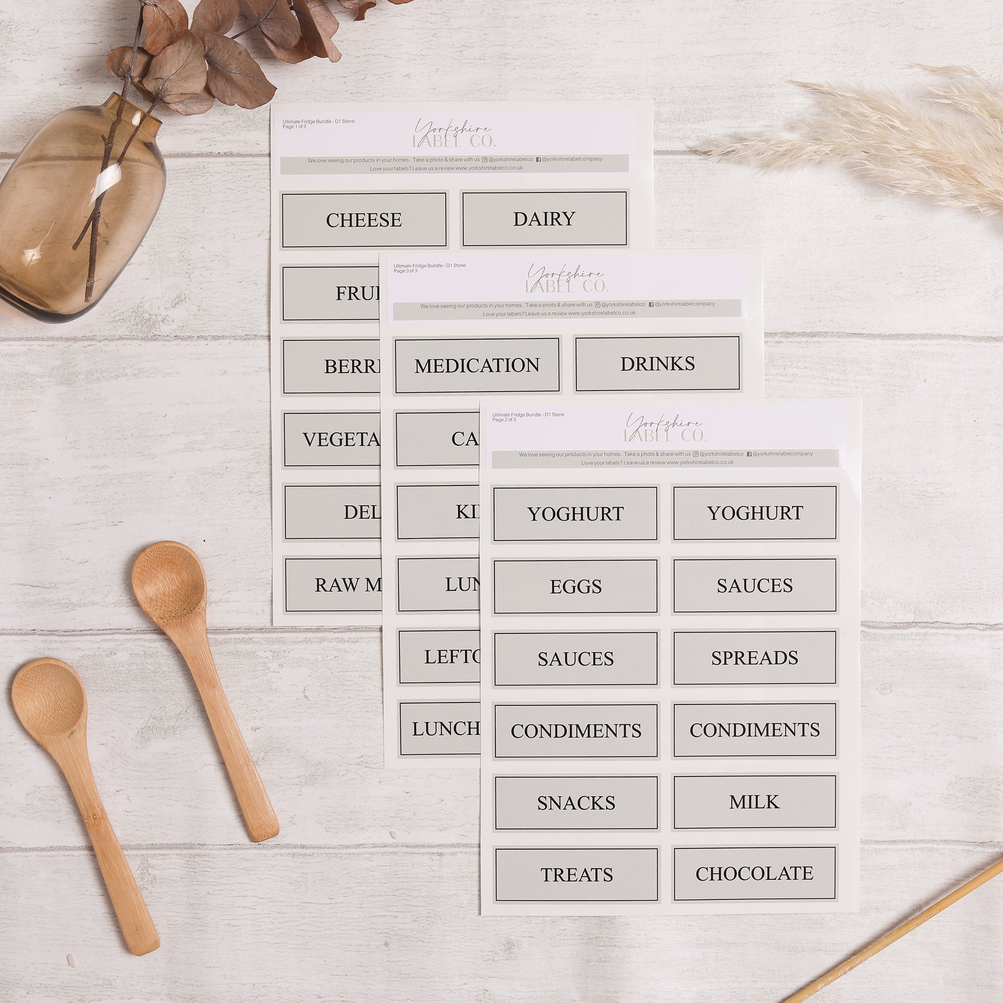 Yorkie Labels Fridge Label Bundle | Design 1 – Yorkshire Label Company