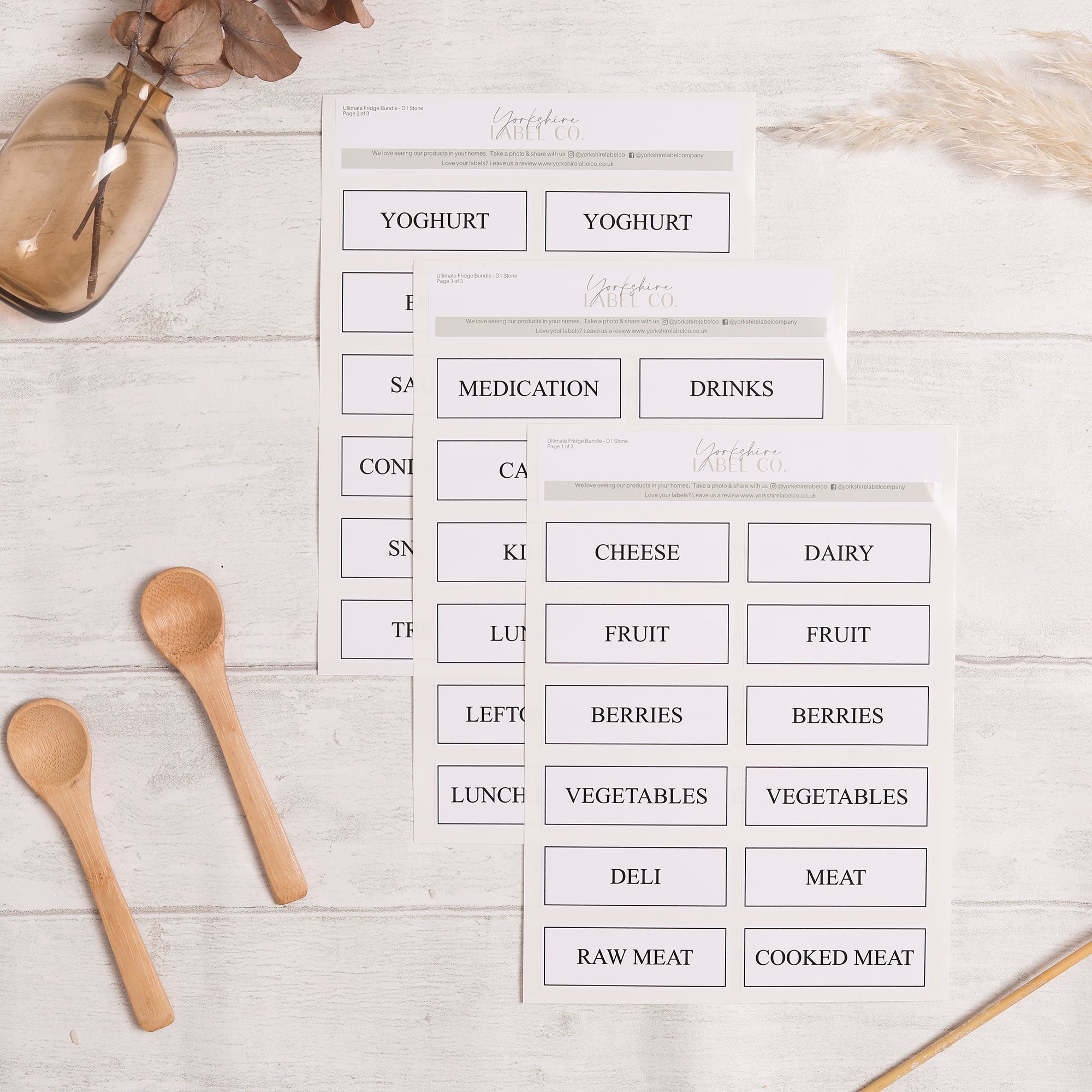 Yorkie Labels Fridge Label Bundle | Design 1 – Yorkshire Label Company