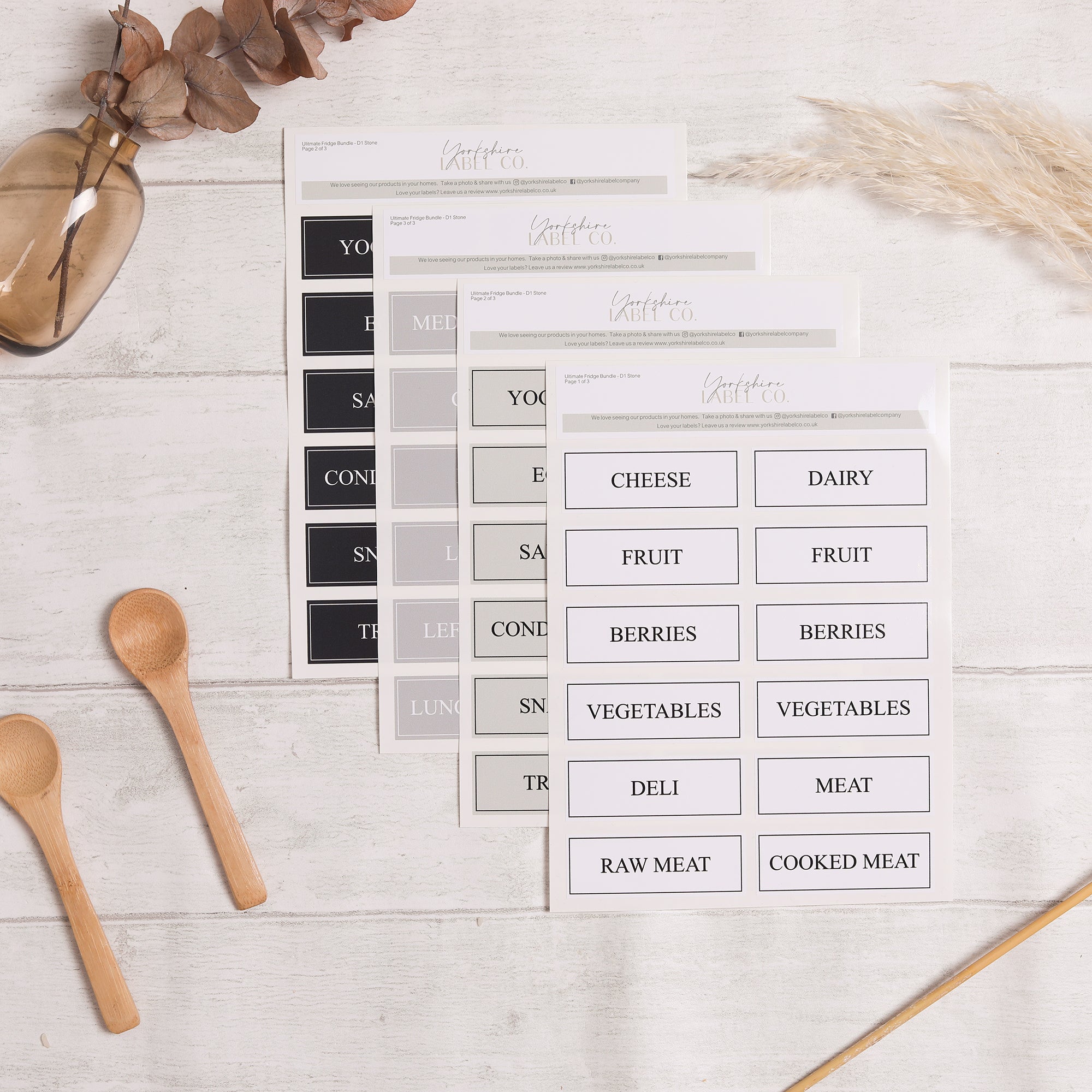 Yorkie Labels Fridge Label Bundle | Design 1 – Yorkshire Label Company
