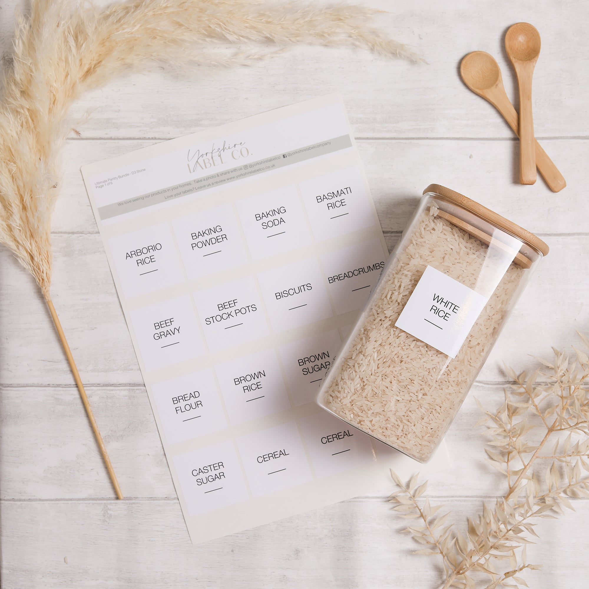 Bundle Pack Label Ultimate Pantry Organisation Label Bundle - 96 Pack (Design 3 ...