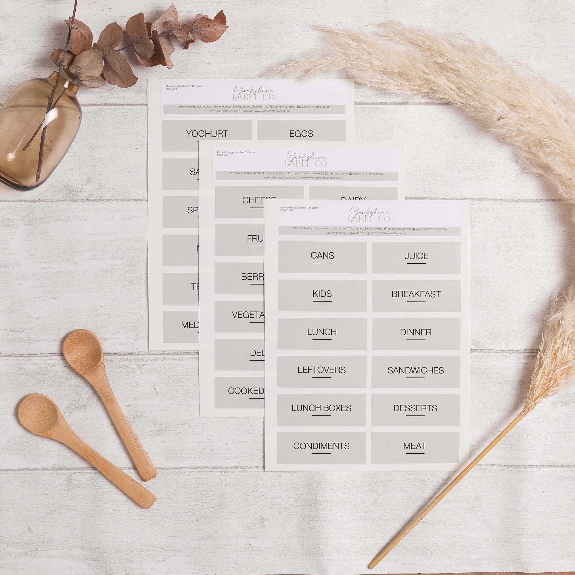 Yorkie Labels Fridge Label Bundle | Design 3 – Yorkshire Label Company