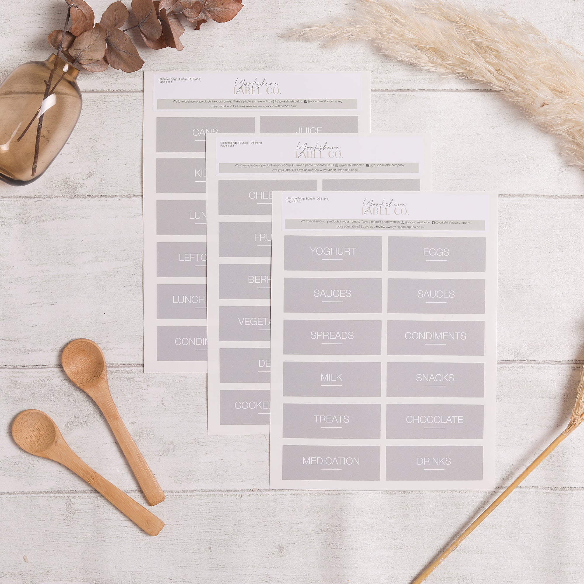 Yorkie Labels Fridge Label Bundle | Design 3 – Yorkshire Label Company