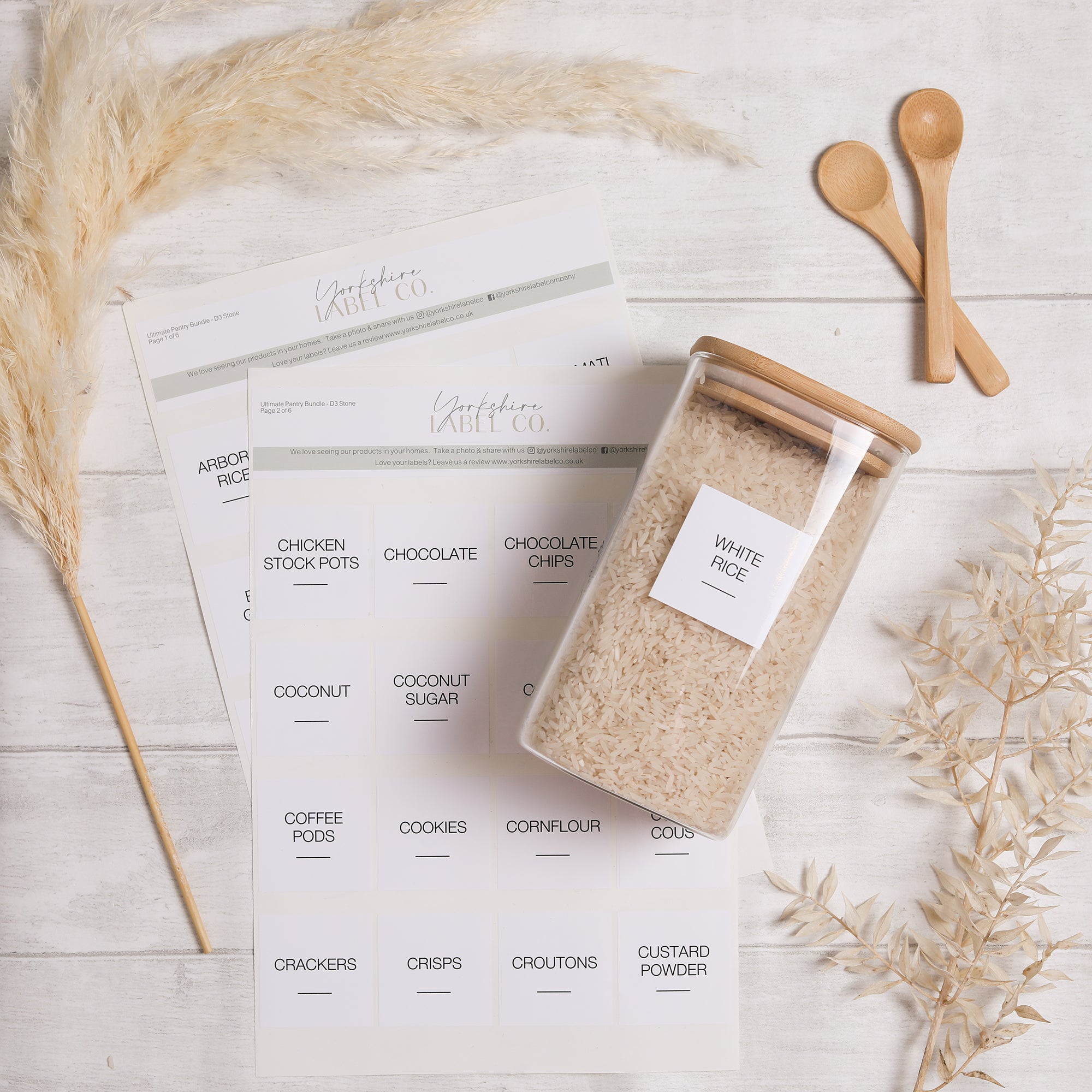 Mini White Labels Custom Minimal Label (DESIGN 3) – Yorkshire Label Company