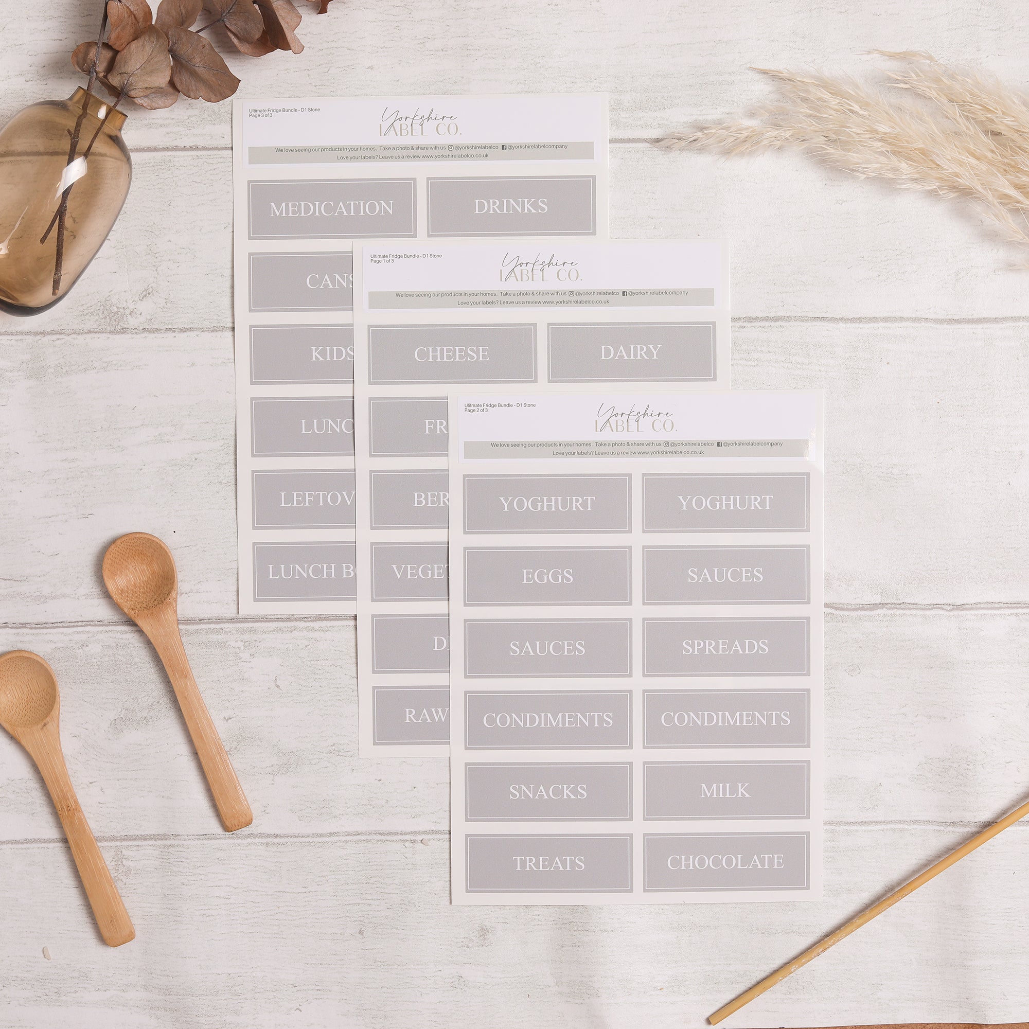 Bundle Pack Label Fridge Label Bundle | Design 1 – Yorkshire Label Company
