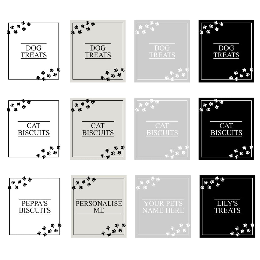 Yorkie Labels Personalised Pet Paw Print Labels | Design 1 – Yorkshire Label Company